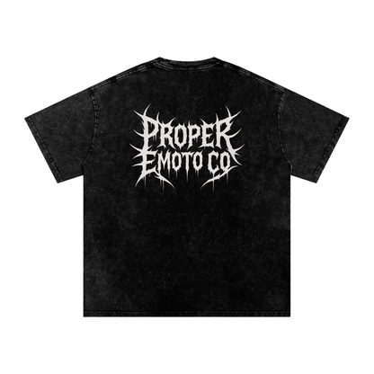 Proper Emoto Co Oversized Acid Wash Tee
