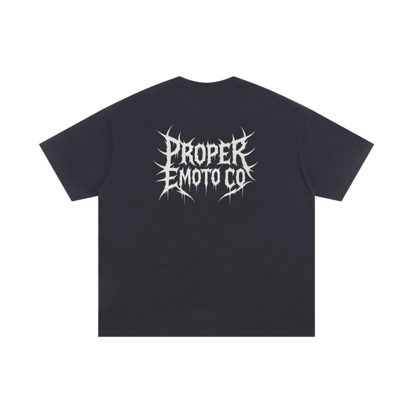 Proper Emoto Black Oversized Tee