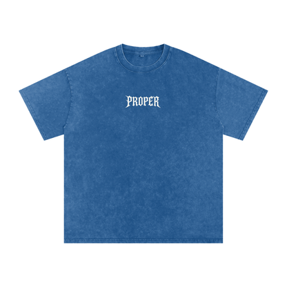 Proper Emoto Co Oversized Acid Wash Tee