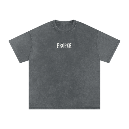 Proper Emoto Co Oversized Acid Wash Tee