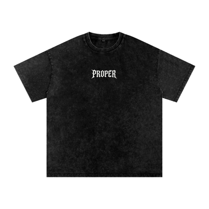 Proper Emoto Co Oversized Acid Wash Tee