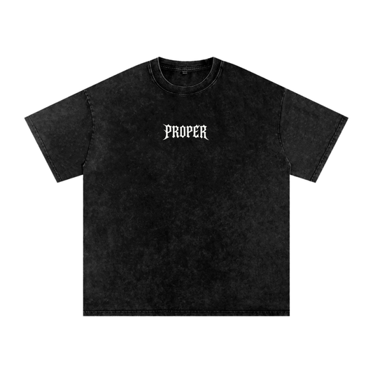 Proper Emoto Co Oversized Acid Wash Tee
