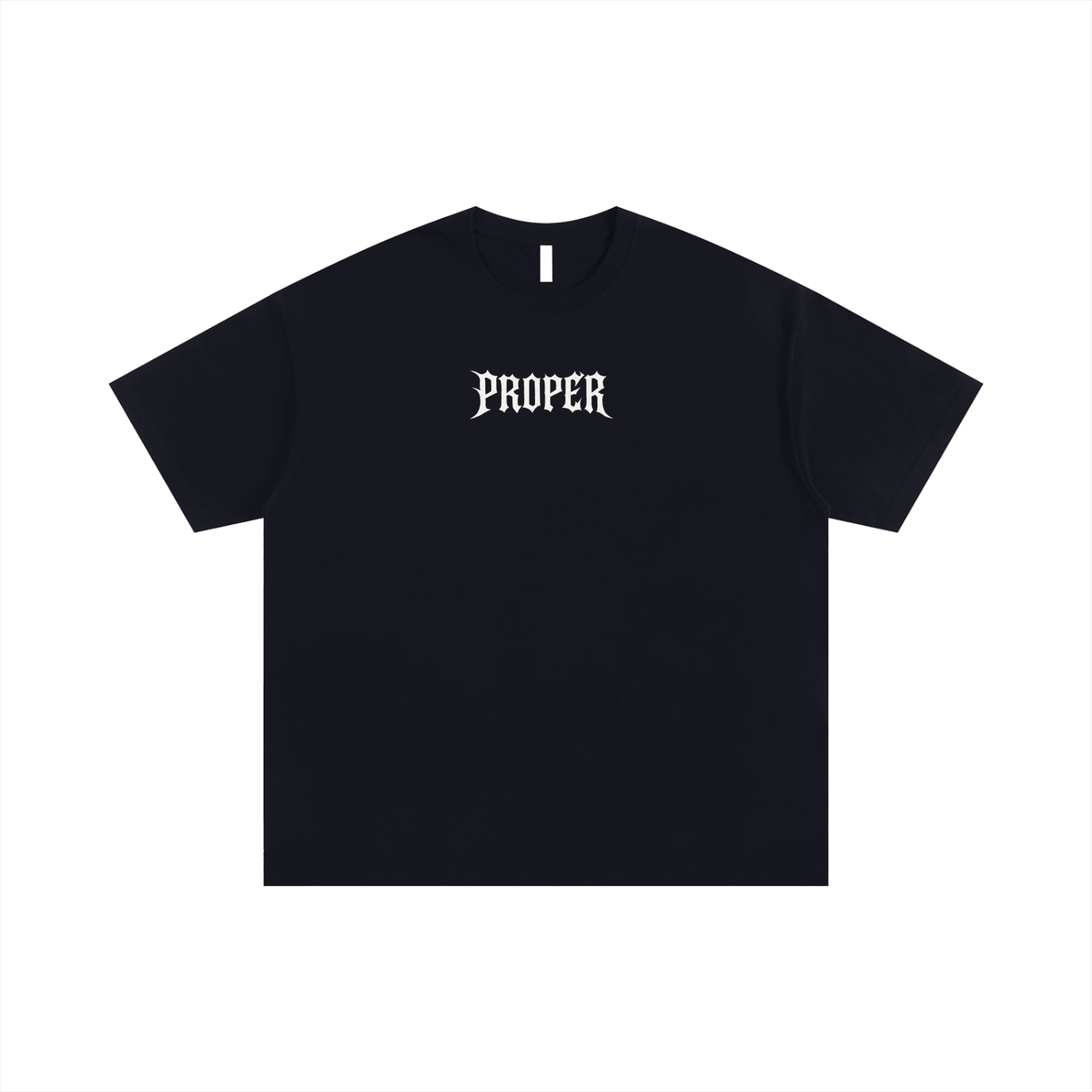 Proper Emoto Black Oversized Tee
